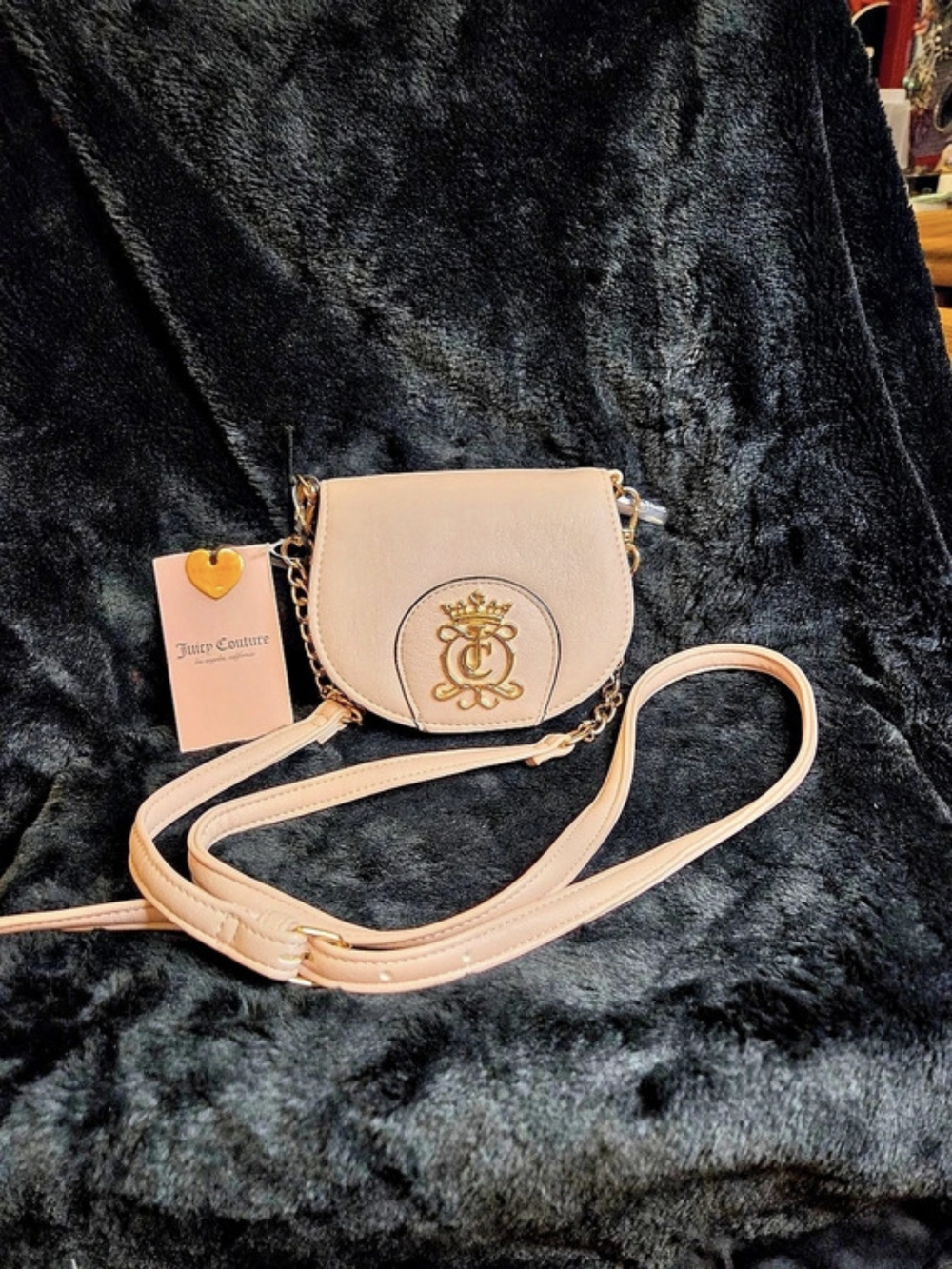 Juicy Couture Pink/ Cream Mini Crossbody Bag